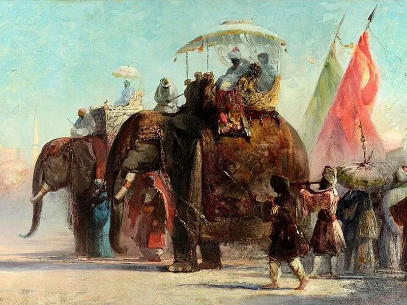 1860-Douglas Arthur Teed - Sfilata guidata dagli elefanti, (1906)
